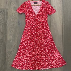 Reformation Locklin Dress Red
